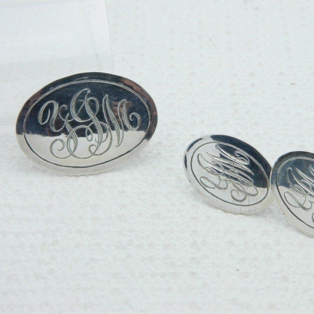 Vitnage Sterling Silver Pin Earring Set